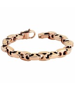 Mens Copper Color Tungsten Carbide Mariner Chain Link Bracelet 9-Inch Ro... - £94.80 GBP