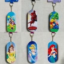 DISNEY Princess, Winnie, Mickey, Spider-Man Tin Box Keychain / Key Ring - Choose - £3.18 GBP