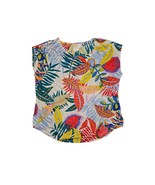 C&amp;C California Multicolor Tropical Floral Print 100% Linen Shirt Women&#39;s... - $19.53 CAD