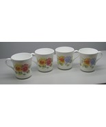 Pansy Design White Glass Mugs from Corning (Corelle) Set of Four (4) - €34,62 EUR