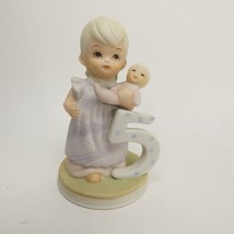 1982 LEFTON Birthday Girl Age 5 Christopher Coll. #03448E Figurine 3.75&quot;  WWKDE - £5.50 GBP