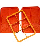 Pampered Chef Silicone Ice Cream Sandwich Maker Mold DIY Treats Orange 3... - $196.25 MXN