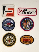 Vintage Automobile Patch Lot Fram Pinto Jaguar Watkins Glen Grand Prix Alfa Rome - £44.62 GBP