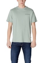 Napapijri Men T-Shirt Green Short Sleeve Designer Logo Tee 2025 Collection - $941.50 MXN