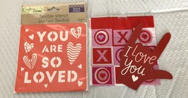 Crafter&#39;s Square Flexible Stencil You Are So Loved, I Love You Magnet Valentine - £11.18 GBP