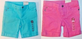 Arizona Jeans Co Toddler Girls Jean Shorts Pink or Blue Sizes 2T or 4T NWT - £10.16 GBP