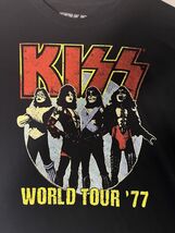 Kiss World Tour 1977 Retro T Shirt Men’s Size XL Black Shirt Sleeve - $181.77 MXN
