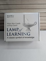 Lamp Of Learning Candle Holder White Candle Pocket Nurse Symbol of Knowl... - $6.40