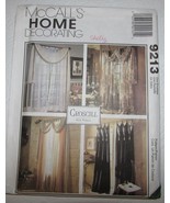 MCCALLS 9213 Window Treatments Drapes Valance Sewing Pattern Guide - UNCUT - $3.95