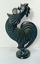 Vintage Metal Rooster chicken Sculpture Folk Art Cast Aluminum country R... - £27.89 GBP