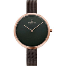 Obaku Women&#39;s Classic Brown Dial Watch - V227LXVNMN - $83.79