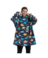 Wearable Blanket Hoodie For Adult Flannel Oversized Hooded Blanket For M... - $40.99