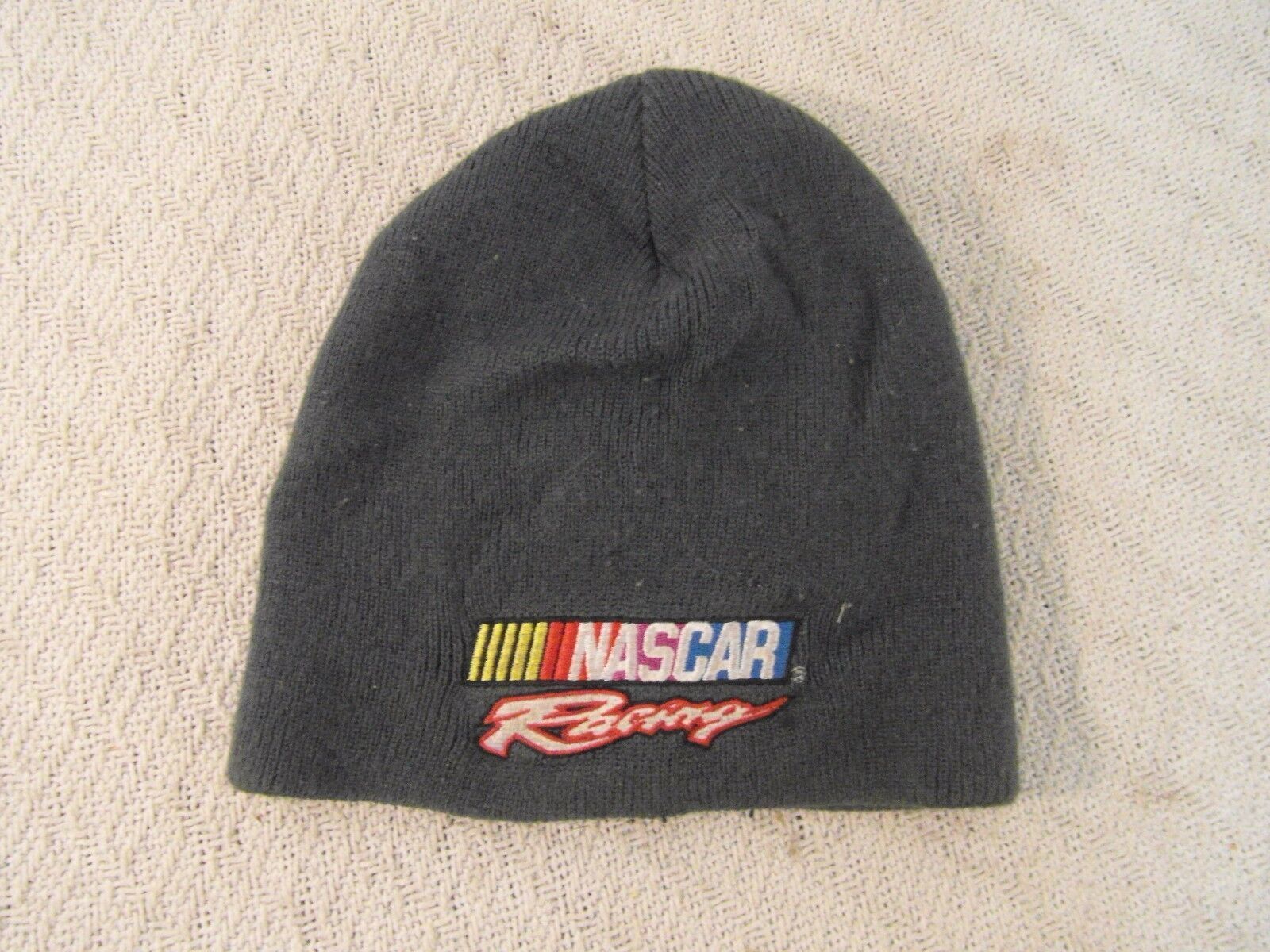 Adult Unisex NASCAR Racing Gray Beanie Hat Cap 100% Acrylic 33887 - $12.76