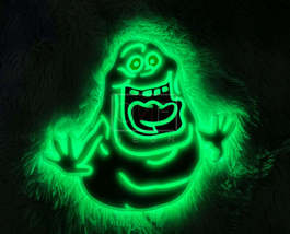 Ghostbusters Slimer | Edge Lit Acrylic Signs - £50.51 GBP