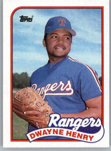 1989 Topps 496 Dwayne Henry  Texas Rangers - $0.99