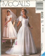 McCalls 8630 Alicyn Bridal Gown Dress Wedding sewing pattern UNCUT FF VTG 1997 - £11.80 GBP