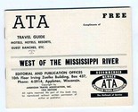 ATA Travel Guide Motel Hotel Resort Ranch 1954 West of the Mississippi R... - $17.87