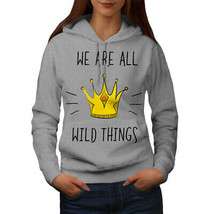 Wellcoda We Are Wild Things Womens Hoodie, Royal Casual Hooded Sweatshirt - £29.06 GBP