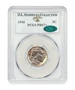 1916 5C PCGS/CAC PR67+ ex: D.L. Hansen - £16,651.04 GBP