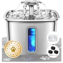 Innovation Award Winner Stainless Steel Cat &amp; Dog Water Fountain 108oz - $67.27