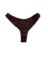 SKIMS Kim Kardashian Free Cut Dipped Thong Panty Cocoa Foil Brown PN-THG... - $201.79 MXN