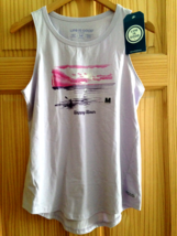 NWT Life is Good Kayaking Happy Hour Women&#39;s Kayak Sunset Purple Tank Top M $34 - £21.68 GBP