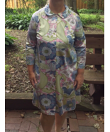 Pastel Psychedelic Vanity Fair Vintage 60s Groovy Dress Short Gown Robe ... - $228.76 CAD