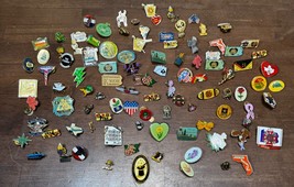 Assorted Vintage Pin flair Lot of 100+ pieces army VFW Breast cancer PA veteran - £39.96 GBP