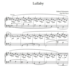 Robert Schumann - Lullaby (Piano Sheet Music) - $6.02