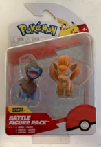 New Jazwares PKW2636 Pokemon 2-Inch Deino &amp; Vulpix 2-Pack Battle Figures - £14.85 GBP