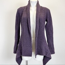 Anthropologie Bird On A Wire Heathered Plum Open Cable Knit Cardigan XS - $44.88