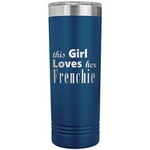 Frenchie - 22oz Insulated Skinny Tumbler - Blue - £26.44 GBP