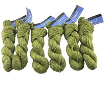 Berroco Yarn Linus Green Parakeet 6869 Acrylic Blend Crepe Lot of 2 Hanks - £38.59 GBP