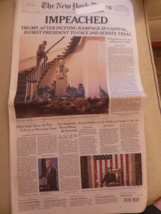 New York Times Newspaper Trump Impeached January 14, 2021 NF - $223.45 MXN