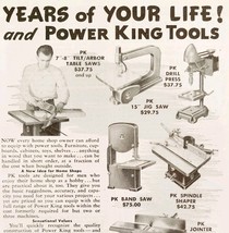 1947 Power King Tools Press Saw Drill Advertisement Vintage Shop Supplie... - $372.61 MXN