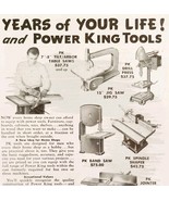 1947 Power King Tools Press Saw Drill Advertisement Vintage Shop Supplie... - $365.67 MXN