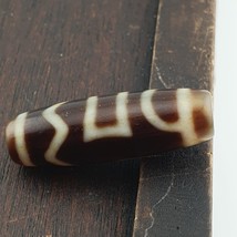 Sky earth eyes Unique Pattern Himalayan Tibetan Agate Dzi Bead Amulet - $73.60