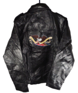 Genuine Leather Women&#39;s MOTORCYCLE RIDING JACKET Size S Eagle God Bless ... - £38.89 GBP