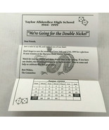 Vintage Taylor Allderdice high school 1999 reunion flyer for class of 1944 - £15.64 GBP