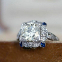 Solid 14k White Gold 3.25Ct Round Cut Simulated Diamond Engagement Ring ... - $277.50