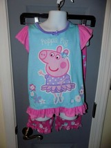 Ballerina Peppa Pig 2 Pc Short Sleeve Pajama Set Size 5 Girl&#39;s EUC - $18.25