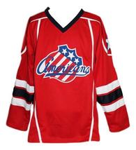 Any Name Number Rochester Americans Retro Hockey Jersey New Red Cherry image 5