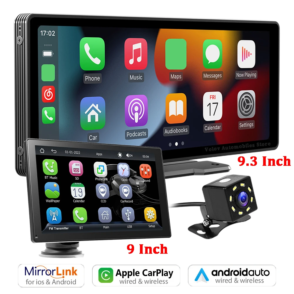 7/9/9.3 Inch Car Radio Multimedia MP5 Player Support Wireless Carplay Android - £44.06 GBP