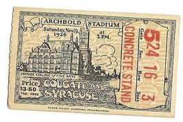 1926 College Football ticket stub Colgate Syracuse - £64.20 GBP
