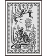 Antique Scene 6 Monochrome Counted Cross Stich Pattern PDF - $10.00