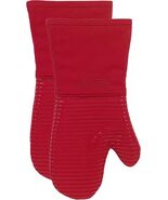 All-Clad Silicone Oven Mitts Set Of 2 Chili New - $32.95