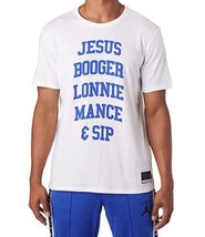 Jordan Mens Crew Neck Basketball T-Shirt Size XX-Large Color White - £42.12 GBP