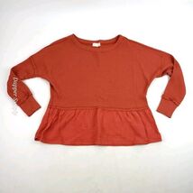 Afraid State Women's Orange Top / Sweater Waffle Pattern - $13.43