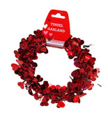 Valentine Day Heart Tinsel Garland 25 ft - £8.80 GBP