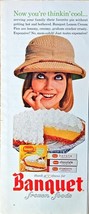 Banquet frozen foods now you&#39;re thinking cool lemon pie 1964 Vintage Pri... - $12.33
